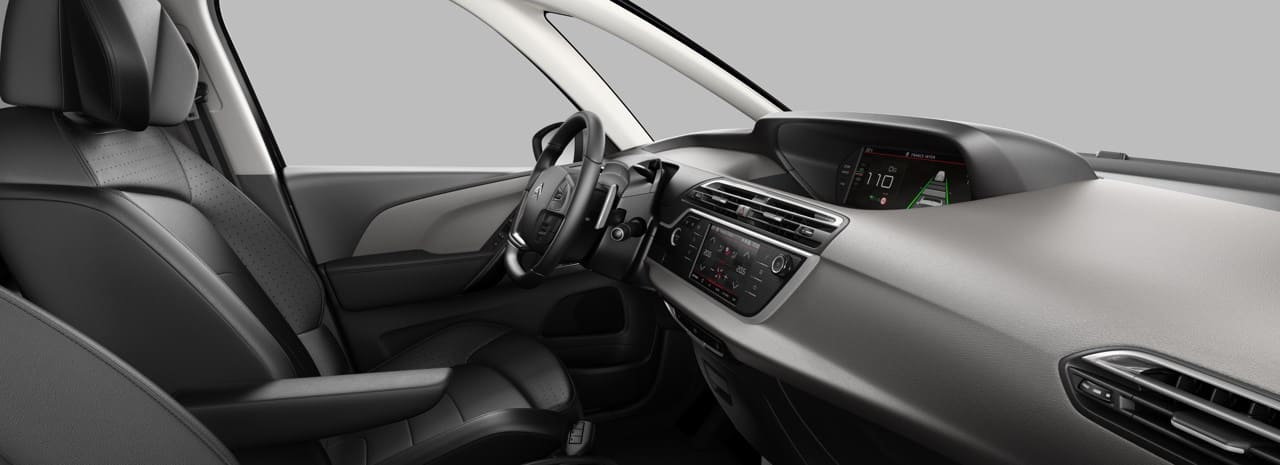 Citroën Grand C4 SpaceTourer interiér GRAINE čierna + palubná doska čierna, šedá svetlá, AMBIANCE HYPE GREY