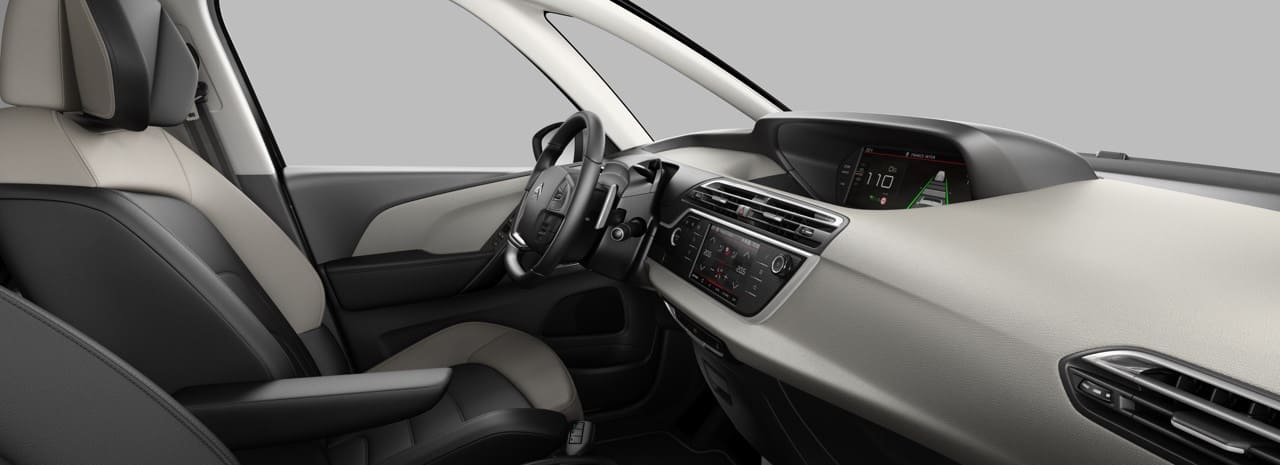 Citroën Grand C4 SpaceTourer interiér pack koža NAPPA kombinácia čierna AMBRE svetlá, AMBIANCE DUNE BEIGE